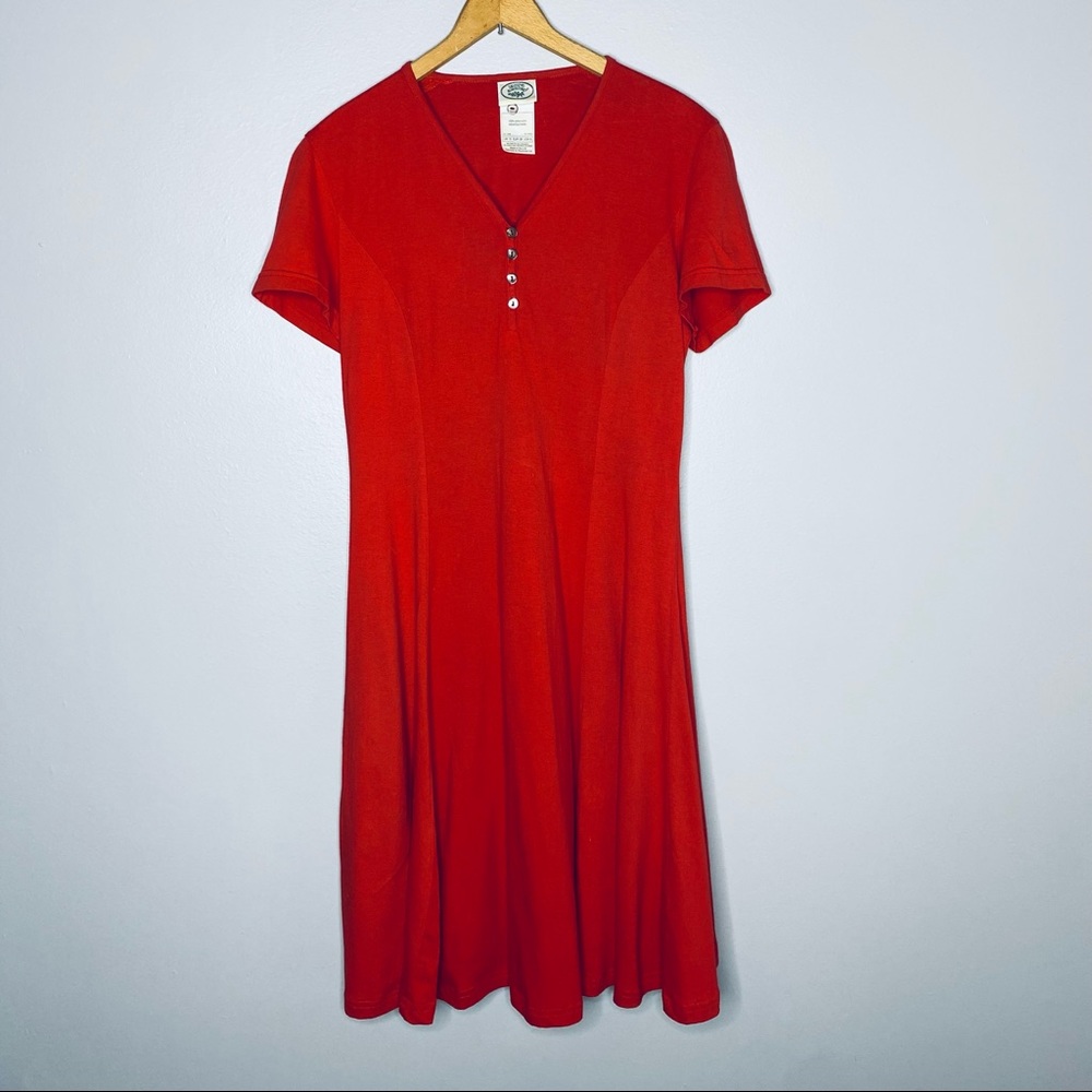 VINTAGE 1980s Laura Ashley Cotton Short Sleeve Dress
